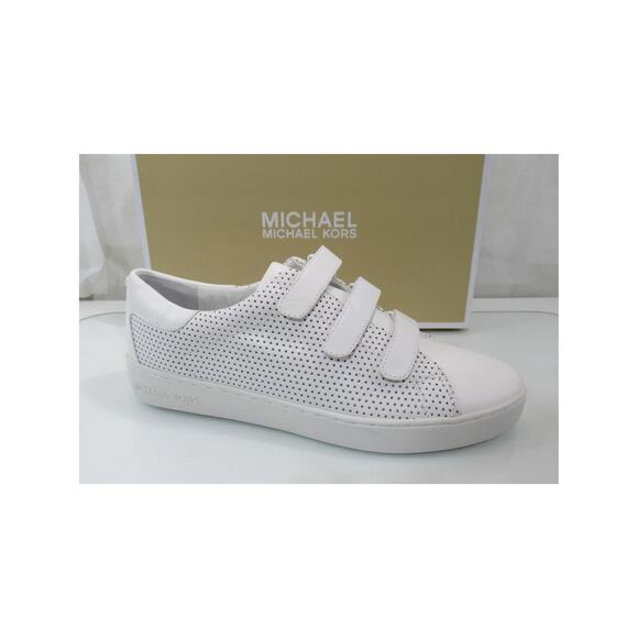 Michael Kors Size 9.5 Craig Low Top Fashion Sneakers MK Logo Optic White
